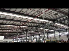 Ventilador de techo HVLS industrial grande para almacén, con refrigeración por aire, de 7 m y 24 pies