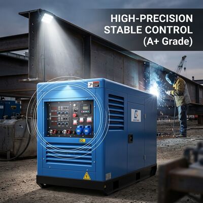 Silencio 500A 400Amp Mig Tig DC Soldador Generador integrado y máquina de soldadura con motor diesel