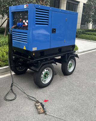 Máquina de soldadura de chasis móvil para remolque, 500 amperios, 600A, Mig, soldadora de arco, generador de 16 kW