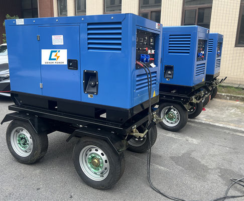 Ruedas móviles de chasis 450A máquina de soldadura Mig de corriente continua generador de soldadora diésel de 500Amp con alimentador de alambre