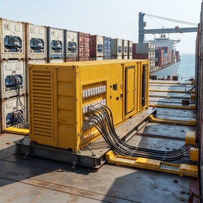 Grupo electrógeno para buques frigoríficos 20 unidades enchufes de toma de corriente para refrigeradores generador diésel marino de 350 kW para contenedores frigoríficos