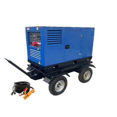 Máquina de soldadura de motor diesel con remolque móvil 800A 400A 430A 500Amp 2 x 2 personas generador de soldadoras